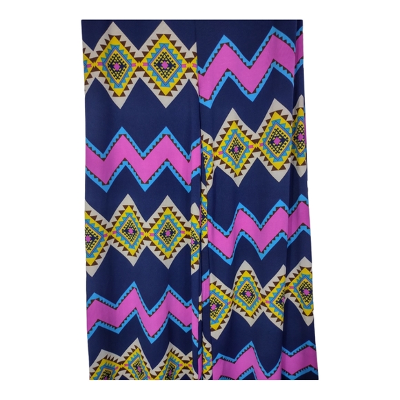 Lady's World Size Large Geometric Pattern Aztec Wide Leg Stretch Pants - Picture 8 of 11